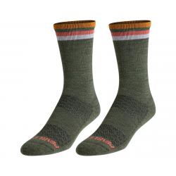 Pearl Izumi Merino Thermal Wool Socks (Forest/Sherbert Stripe) (M) - 14351901H3MM