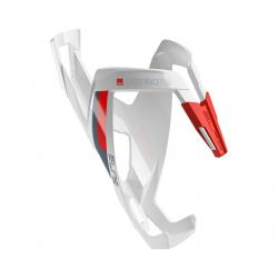 Elite Custom Race Plus Water Bottle Cage (White/Red) - 0140653