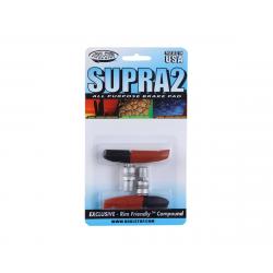 Kool Stop Supra 2 Brake Pads (Black/Red) (1 Pair) (Dual Compound) (Threaded) - KS-SUP2DL