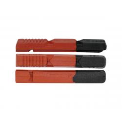 Kool Stop V Type 2 Brake Pad Inserts (Black/Red) (1 Pair) (Dual Compound) - KS-V2DL