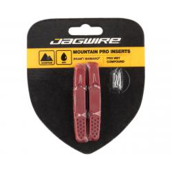 Jagwire Mountain Pro V-Brake Pad Inserts (Black/Red) (1 Pair) (Wet Compound) - JS91DRW