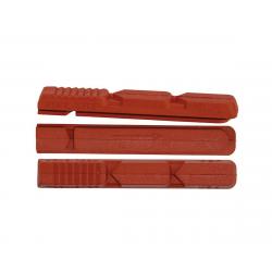Kool Stop V Type 2 Brake Pad Inserts (Black/Red) (1 Pair) (Salmon Compound) - KS-V2SA