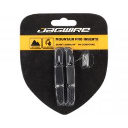 Jagwire Mountain Pro V-Brake Pad Inserts (Black/Red) (1 Pair) (All-Weather Compound) - JS91DR