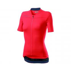 Castelli Anima 3 Women's Short Sleeve Jersey (Brilliant Pink/Dark Steel Blue) (S) - A20068288-2