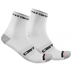 Castelli Rosso Corsa Pro 9 Socks (White) (S/M) - R4521027001-2