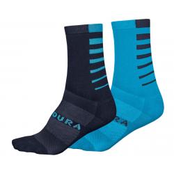 Endura Coolmax Stripe Socks (Electric Blue) (Twin Pack) (2 Pairs) (L/XL) - E1264BE/L-XL