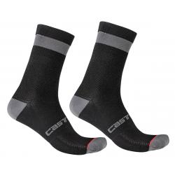 Castelli Women's Alpha 15 Socks (Black/Dark Grey) (S/M) - R4521558010-2