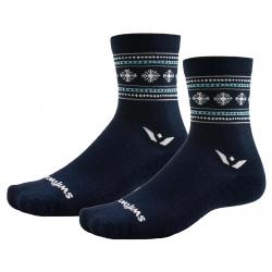 Swiftwick Vision Five Winter Socks (Navy Snowflake) (XL) - 5EHA0ZZ-X