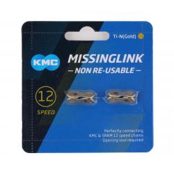 KMC MissingLink 12 (Gold) (12 Speed) (2-Pack) (Non-Reusable) - MISSINGLINK-12_TI