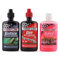 Finish Line Bike Care Value Pack (Dry Chain Lube, EcoTech Degreaser, Super Bike Wash) - TEB040101
