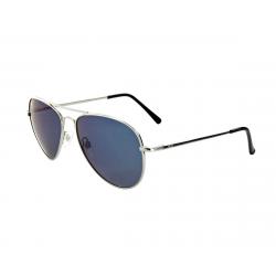 Optic Nerve ONE Estrada Polarized Sunglasses (Shiny Silver) (Smoke Blue Mirror Lens) - 18027