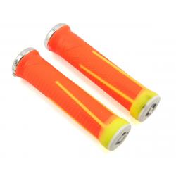 ODI AG-1 Aaron Gwin V2.1 Lock-On Grips (Flouro Orange/Yellow) (135mm) - D35A1OY-S