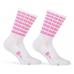 Giordana FR-C Tall "G" Socks (White/Fluo Pink) (M) - GICS21-SOCK-GGGG-WTPK03