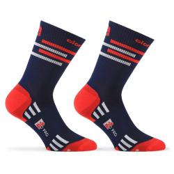 Giordana FR-C Tall Lines Socks (Midnight Blue/Red/Grey) (S) - GICS21-SOCK-LINE-MIRD02