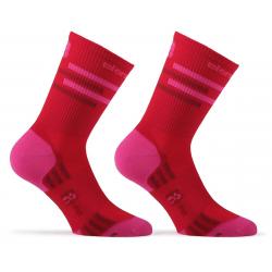 Giordana FR-C Tall Lines Socks (Pomegranate Red) (S) - GICS21-SOCK-LINE-POMR02