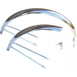 Wald Middleweight Metal Fenders (Chrome) (26") - 952-26