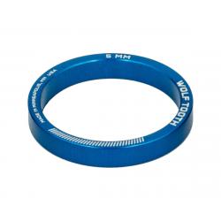 Wolf Tooth Components 1-1/8" Headset Spacers (Blue) (5) (5mm) - SPACER-BLU-5PACK-5MM