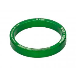 Wolf Tooth Components 1-1/8" Headset Spacers (Green) (5) (5mm) - SPACER-GRN-5PACK-5MM