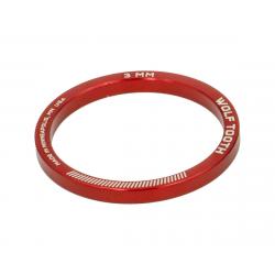 Wolf Tooth Components 1-1/8" Headset Spacer (Red) (5) (3mm) - SPACER-RED-5PACK-3MM