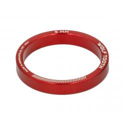 Wolf Tooth Components 1-1/8" Headset Spacer (Red) (5) (5mm) - SPACER-RED-5PACK-5MM