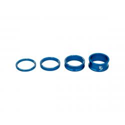 Wolf Tooth Components 1-1/8" Headset Spacer Kit (Blue) (3, 5, 10, 15mm) - SPACER-BLU-KIT1