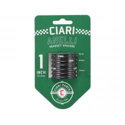 Ciari Anelli 1" Headset Spacer Kit (Black) - HD0510