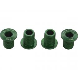 Wolf Tooth Components Set of Chainring Bolts (Green) (10mm Long) (4) (For 104 x 30T Ri... - 4CB10GRN