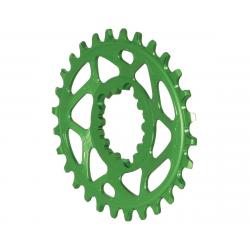 Absolute Black Spiderless GXP Direct Mount Oval Ring (Green) (6mm Offset) (28T) - SROV28GN