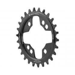 Wolf Tooth Components PowerTrac Drop-Stop Chainring (Black) (64mm BCD) (Offset N/A) ... - 6426-UNVSL