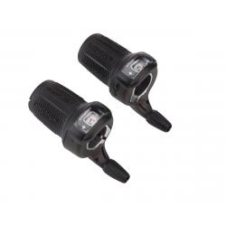 Microshift DS85 Twist Shifters (Black) (Pair) (2/3 x 9 Speed) (Shimano Compatible) - DS85-9