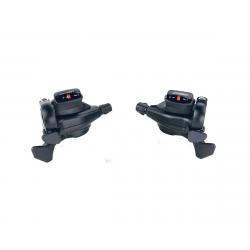 Microshift TS71 Thumb-Tap Trigger Shifters (Black) (Pair) (3 x 8 Speed) (Shimano Compati... - TS71-8