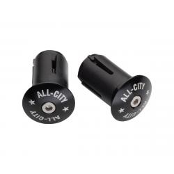 All-City Locking Handlebar End Plugs (Black) - VLP-134_ALOYANODIZED