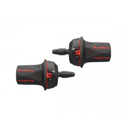 Sunrace M21 Twist Shifters (Black/Red) (Pair) (3 x 7 Speed) - TSM21.730S.RS0.HP