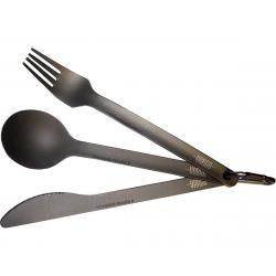 Vargo Titanium Spoon-Knife-Fork Set (Titanium) - T-216