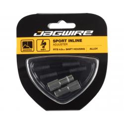 Jagwire Sport 4mm Mini Inline Barrel Cable Tension Adjusters (Titanium) (2) - CHA035