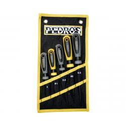 Pedro's Screwdriver Set 5-Piece Bicycle Screwdriver Set With Pouch: Black/Yellow - 6464300