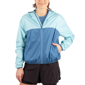 Running Room Women's Color Block Packable Run Jacket With Hood 