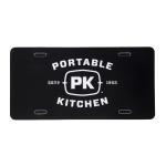 PK Grills Logo License Plate - Black