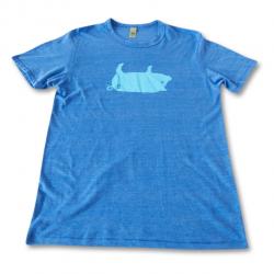 Men's PK Pig Tee - Blue With Blue - Size: M