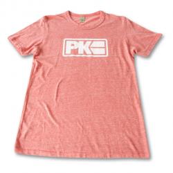 Men's PK Logo Tee - Red Heather With White - Size: L