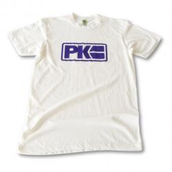 Men's PK Logo Tee - Vintage White with Purple - Size: M