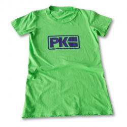 Women's PK Logo Distresse Tee - Green With Dark Blue - Women's Apparel Sizes: M