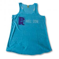 Women's PK Well Done Tank - Turquoise With Purple - Women's Apparel Sizes: S