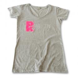 Women's PK Well Done V - Light Grey With Pink - Women's Apparel Sizes: M