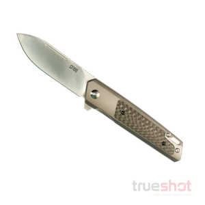 Ontario Knife Company - CF100 - Silver/Black - Stainless Steel/Carbon Fiber - 14C28 - 3.13