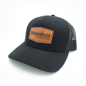 True Shot Brown Leather Large Patch Hat