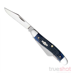 Case - Medium Stockman Knife - 3.625" - Rogers Corn Cob - Blue Bone Jig (6318 SS) 02801