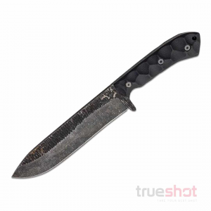 Stroup Knives- BK1 - Chopper - Fixed Blade Knife - Black - G10 - 8.0" - Black Acid Wash