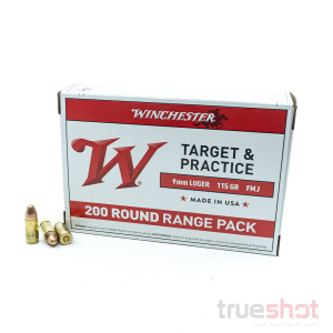 Winchester - Target & Practice - 9mm - 115 Grain - FMJ - Range Pack - Free Shipping