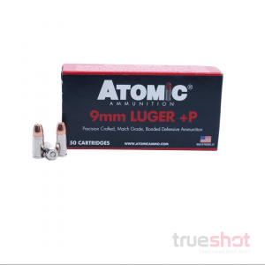 Atomic Ammo - 9mm +P - 124 Grain - Bonded Match Tip - HP